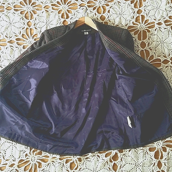 Vintage Wool Blend Checkered Blazer - Picture 4 of 13